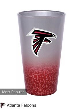 Atlanta Falcons 16 oz Crackle Pint Glass